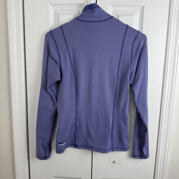 Patagonia Women's XS R1 Polartec Grid Fleece 1/4 Zip Made in USA Lavender/Purple - Picture 5 of 6